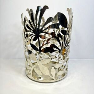 Bath & Body Works Silver Large Jar Candle Holder